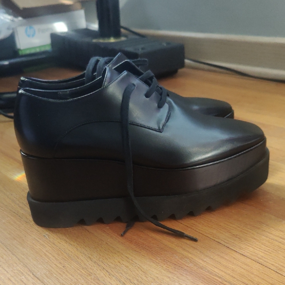 Stella McCartney Black Elyse Platform loafers Size 37.5